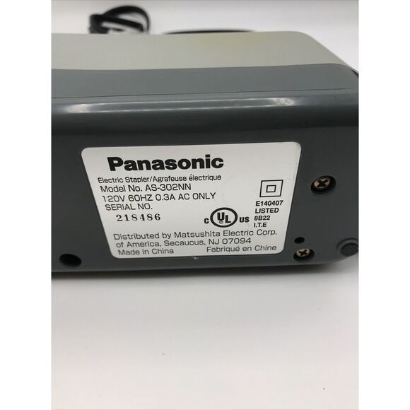 Panasonic Electric Stapler AS-302NN Automatic Heavy Duty Quiet Stapler Tested - Picture 6 of 6